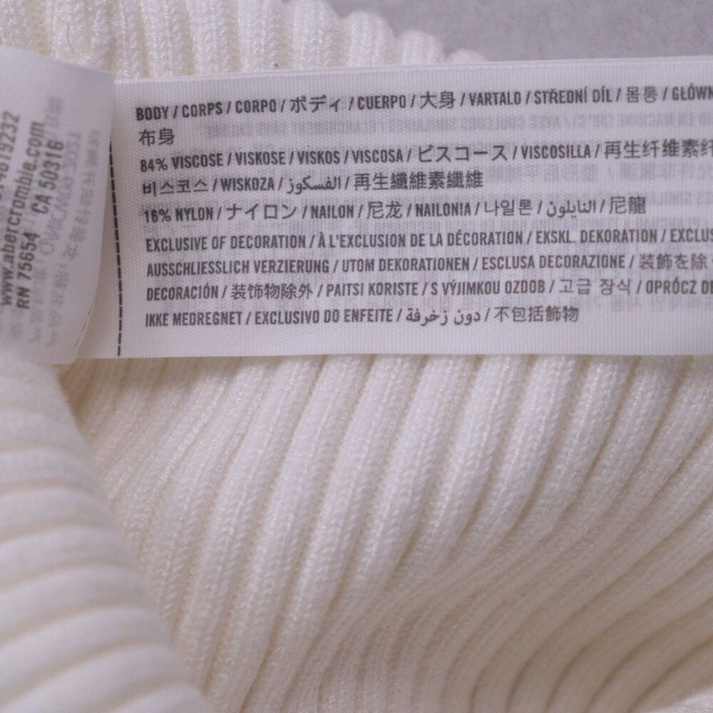 Abercrombie & Fitch Sweater Cardigan White Sz Small Collared Bella Swan Preppy - Picture 7 of 7